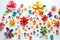 colorful paper flower craft. tolerance towards others. inventiveness in children\\\'s crafts