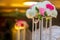 Colorful paper flowers Wedding decoration in traditional wedding in Bangladesh