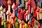 Colorful paper lanterns at a buddhist temple in Chiang Mai, Thailand