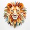 Colorful Paper Lion Artwork Inspired By Nature