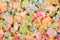 Colorful paper pet litter background