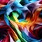 Colorful paper pile with dreamlike hues and flowing draperies (tiled)