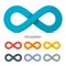 Colorful Paper Vector Infinity Symbols Set