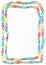 Colorful paperclips border