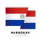 Colorful Paraguayan flag logo. Flag of Paraguay. Vector illustration isolated on white background