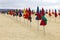 Colorful parasol on the Beach