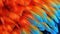 colorful parrot feathers with Ai Generated