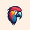 Colorful Parrot Head Logo Design: Graphic Design-inspired Illustrations