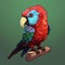 Colorful Parrot Pixel Art: A Charming Character For Minecraft