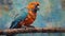 Colorful Parrot Quail Batik Textile Painting