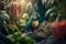 Colorful Parrot Sings in Hyper-Detailed Jungle: A Cinematic Experience with Unreal Engine 5