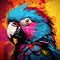 Colorful Parrot In Ultra Detailed Pop Art Style