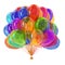 Colorful party balloon glossy multicolor