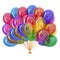 Colorful party balloons multicolored. Balloon bunch glossy