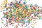 Colorful party decorationwith assorted confetti