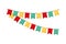 colorful party garlands hanging