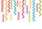 Colorful party streamers banner. Celebration.