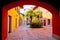 Colorful passage and cobbled street of Cividale del Friuli