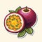 Colorful Passion Fruit Sticker With Detailed Shading By Chuah Thean Teng