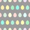 Colorful pastel sweet Easter eggs seamless pattern