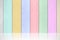 Colorful pastels wood texture horizontal background.