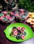 Colorful pastries on the table