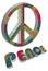 Colorful Peace Symbol on White Background