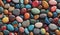 Colorful pebble or beach stones wallpaper background