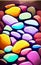 Colorful pebbles - abstract digital art