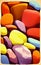 Colorful pebbles - abstract digital art