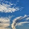 Colorful Peculiar and Strange Cloud Pattern at Sunset