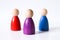 Colorful peg dolls