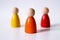 Colorful peg dolls