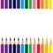 Colorful pencil background. Color pencil on a white background. Vector Carbon pencil.