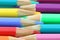 Colorful pencil crayons alternating