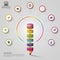 Colorful pencil Infographics. Modern design template. Vector illustration