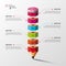 Colorful pencil Infographics step option. Vector.