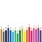Colorful pencil set icons. Back to school. Stock vector illustration