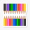 Colorful Pencils sticker on White Background