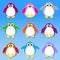 Colorful penguins stickers