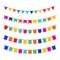 Colorful pennant bunting collection