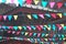 Colorful Pennants and Hindu Temple Roof