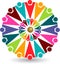 Colorful people logo