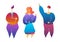 Colorful people portraits set - hand drawn flat style vector design concept illustration of young men and women, male and female.