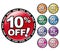 Colorful Percent OFF Icons