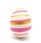 Colorful perfect handmade painted easter egg isolated on a white background