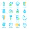 Colorful personal hygiene icons