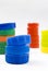 Colorful pet bottle caps as recycling concept