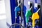 Colorful Petrol pump filling nozzles