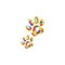 Colorful pets footprint logo